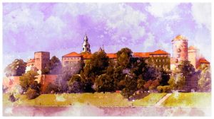 Wawel obrazek akwarela